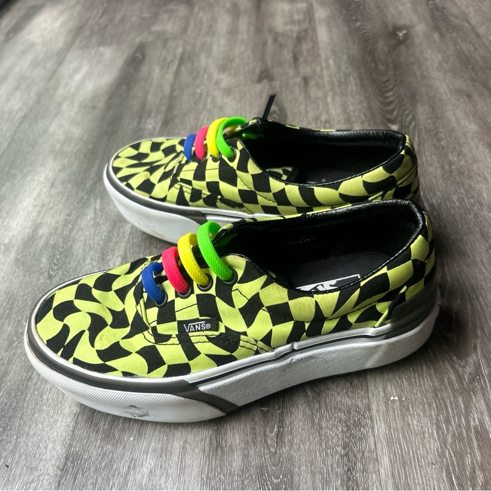 Vans Black and Yellow Geometric Sneakers